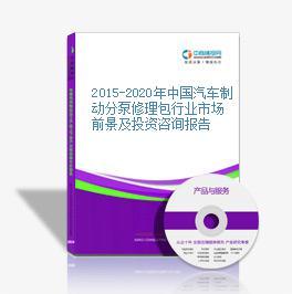 2016-2021年中国汽车制动分泵修理包市场前景及投资机会研究报告